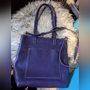 Portland Leather AP Crossbody Tote zipper Violet